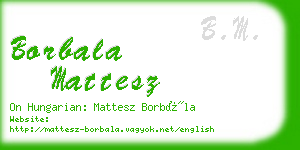 borbala mattesz business card